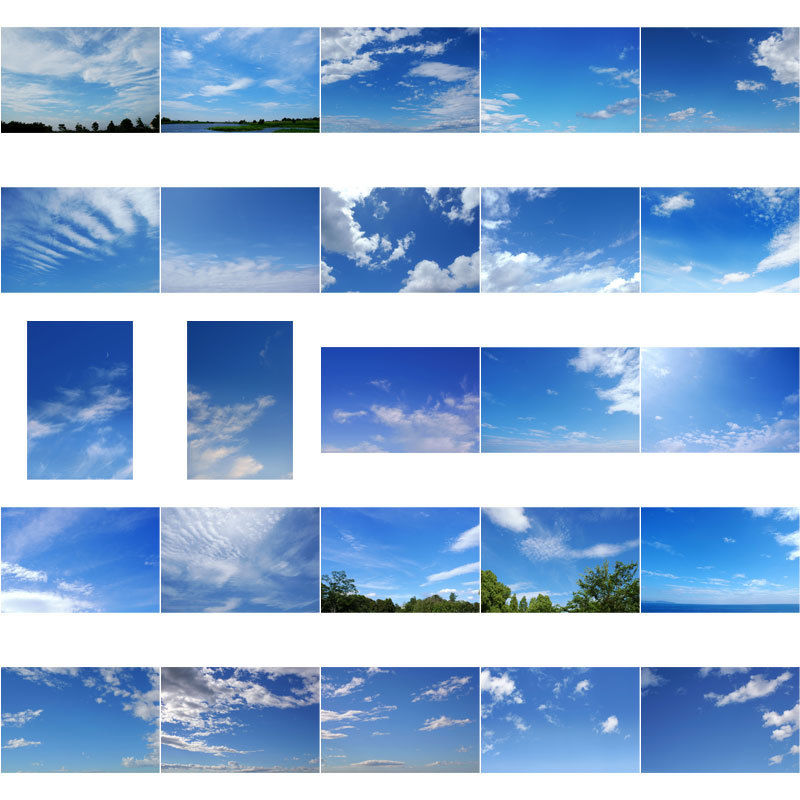 無料 空 素材セット 2個 Sky 樹木素材 Com