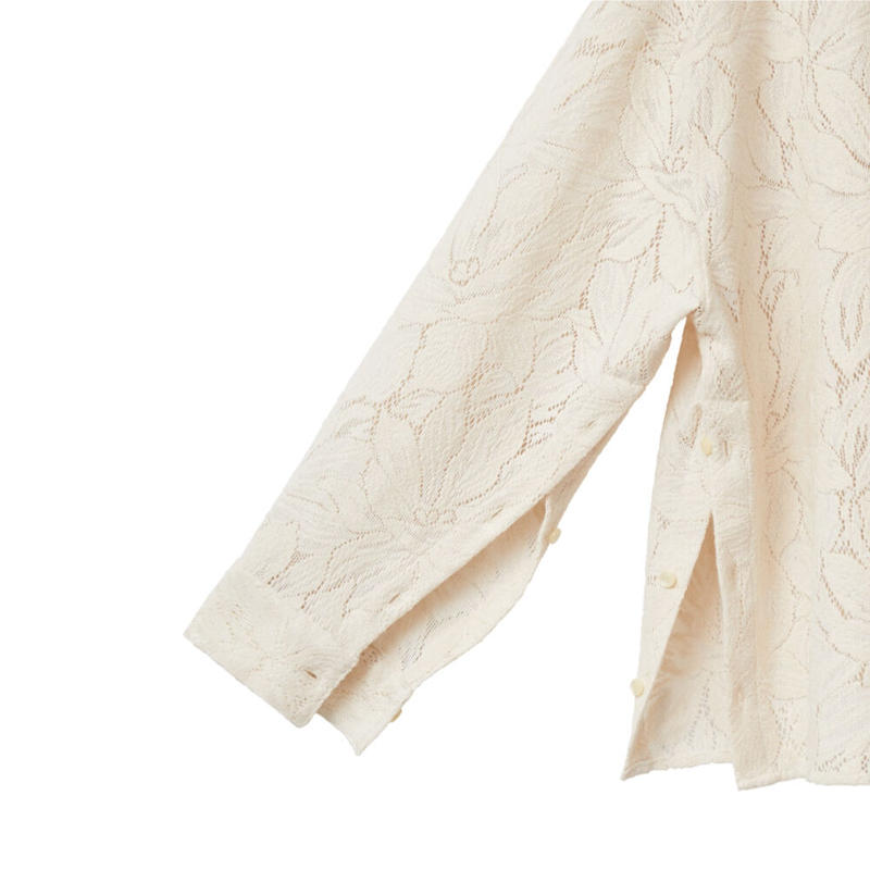 クラネ正規品 CLANE クラネCURTAIN LACE SLIT SHIRT