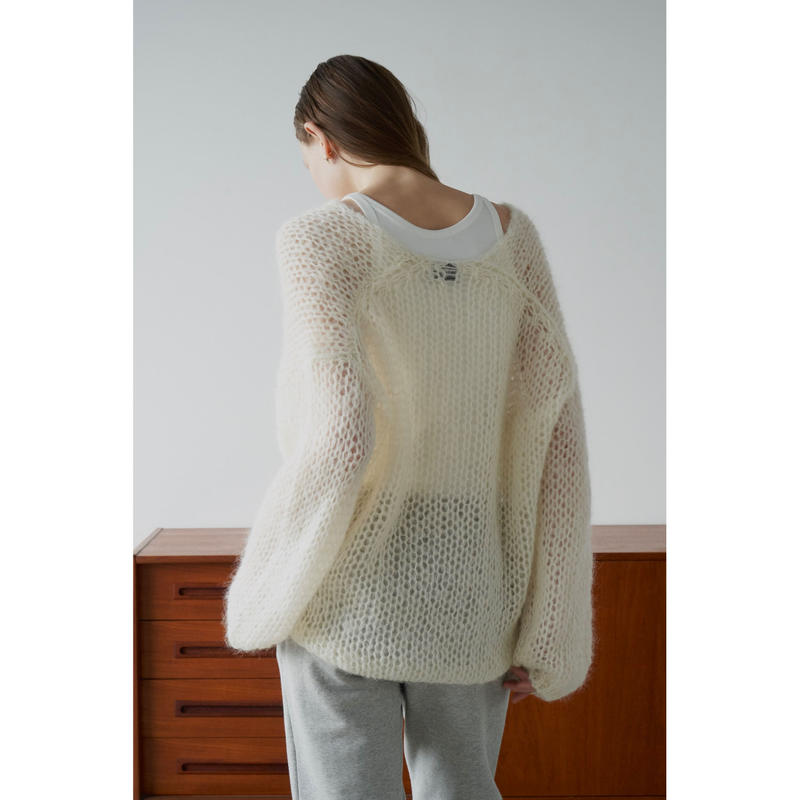 CLANE クラネ “V NECK LOOSE MOHAIR KNIT TOPS” Vネックル 品数豊富! クラネ レースバルギーニット ニット/セーター