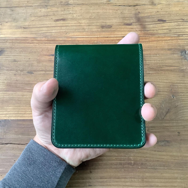 オイルコードバングリーン×ルガトショルダーグリーン 二つ折り財布 オイルコードバングリーン×ルガトショルダーグリーン 二つ折り財布
