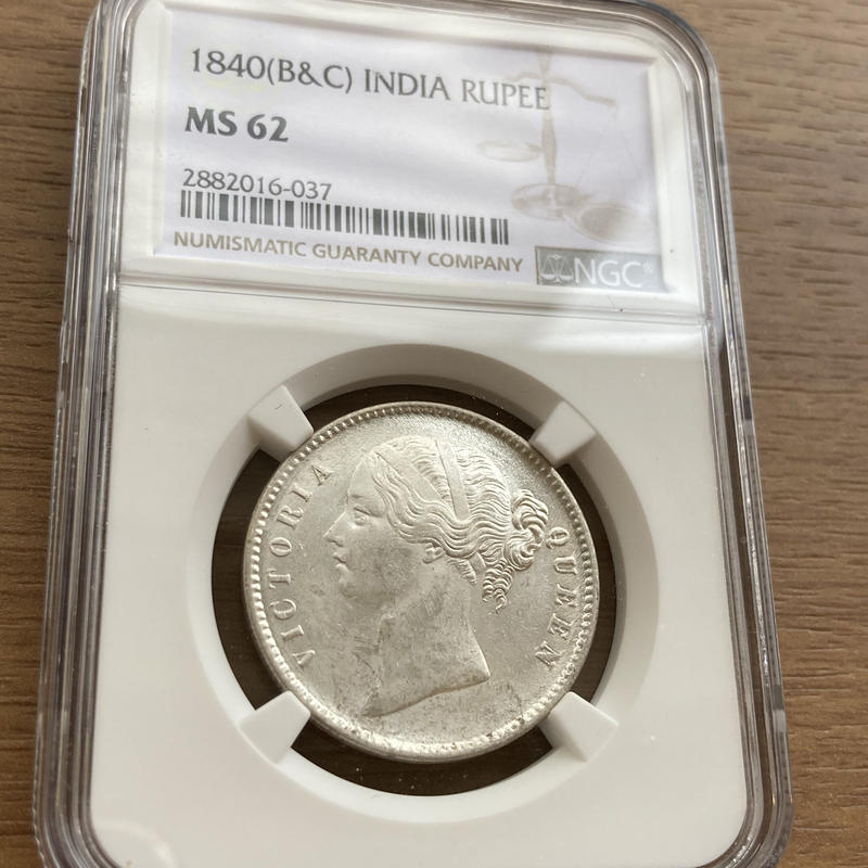 英領インド帝国 1940年 ジョージ6世 1ルピー銀貨
