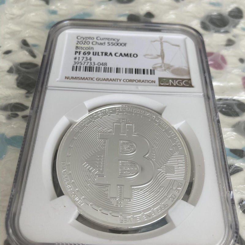 Ngc鑑定 Pf69 ビットコイン チャド共和国 Cfaフラン 1オンス 銀貨 プルーフ版