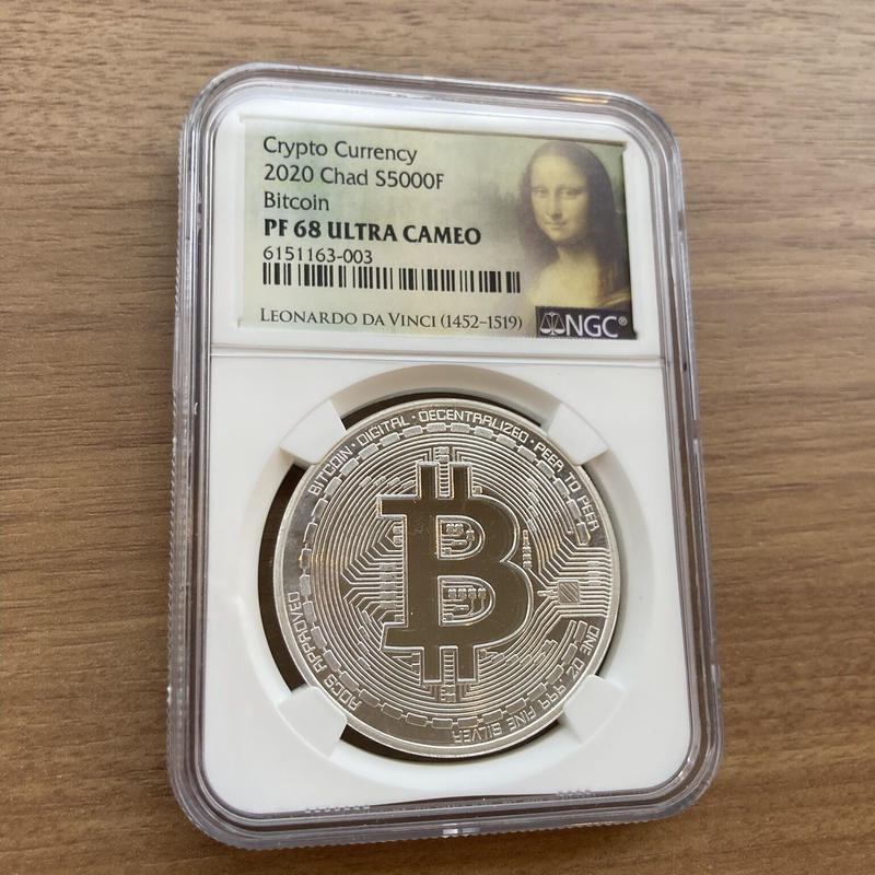 Ngc鑑定 Pf68 ビットコイン チャド共和国 Cfaフラン 1オンス 銀貨 プルーフ版