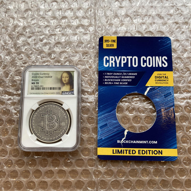 わずか全体5枚 Ngc鑑定ms70 モナリザ ビットコイン Bitcoin チャド共和国 C