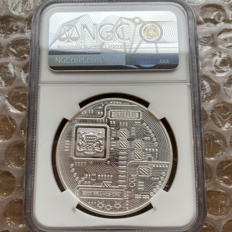 数量限定 特売 Bitcoin ビットコイン チャド共和国 Cfaフラン 1オンス 銀貨 プルーフ シルバーコイン Ngc鑑定pf68 仮想通貨 暗号 通貨 残りわずか Haisha Co Jp