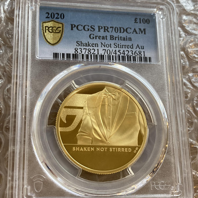 PCGS鑑定PR70】007 ジェームズボンド 第3貨 1オンス金貨 100ポンド