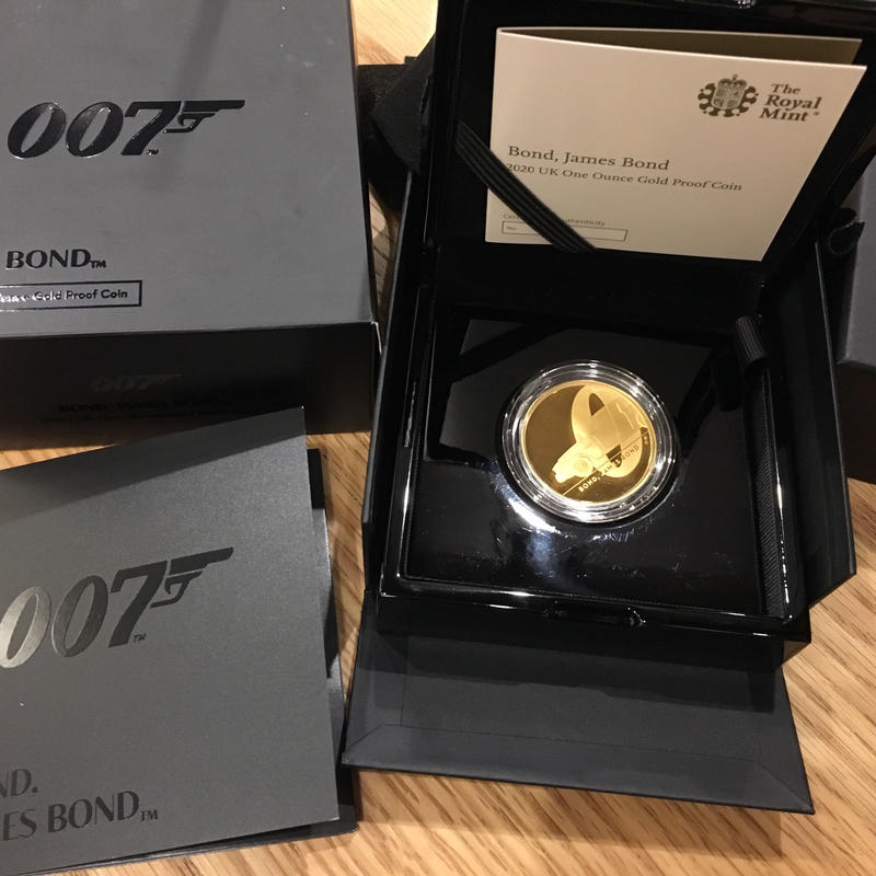 第1貨・1オンス】 007 ジェームズ・ボンド 100ポンド金貨 プルーフ 第1貨・1オンス】 007 ジェームズ・ボンド 100ポンド金貨 プルーフ