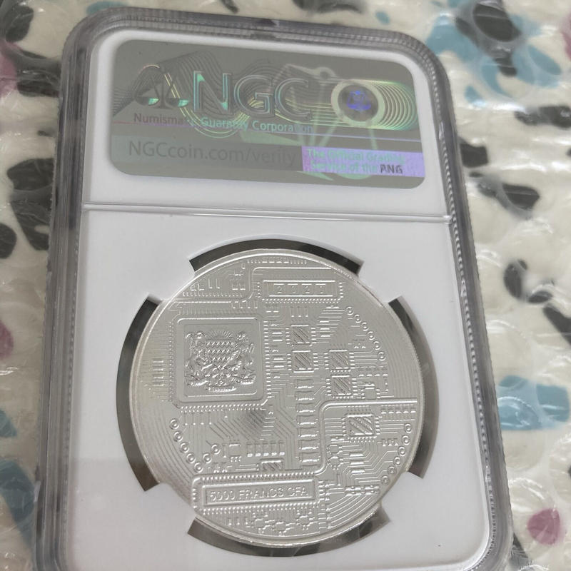 Ngc鑑定 Pf69 ビットコイン チャド共和国 Cfaフラン 1オンス 銀貨 プルーフ版