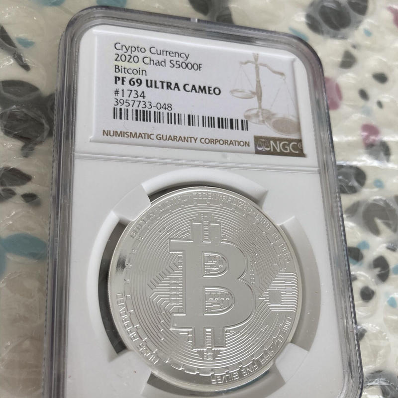 Ngc鑑定 Pf69 ビットコイン チャド共和国 Cfaフラン 1オンス 銀貨 プルーフ版