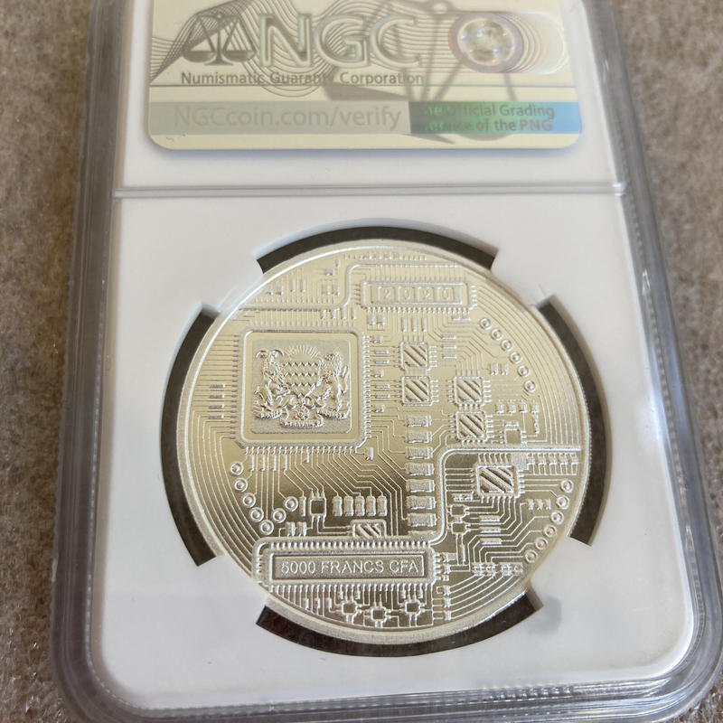 即納-96時間限定 【純銀】チャド共和国 ビットコイン、イーサリアム