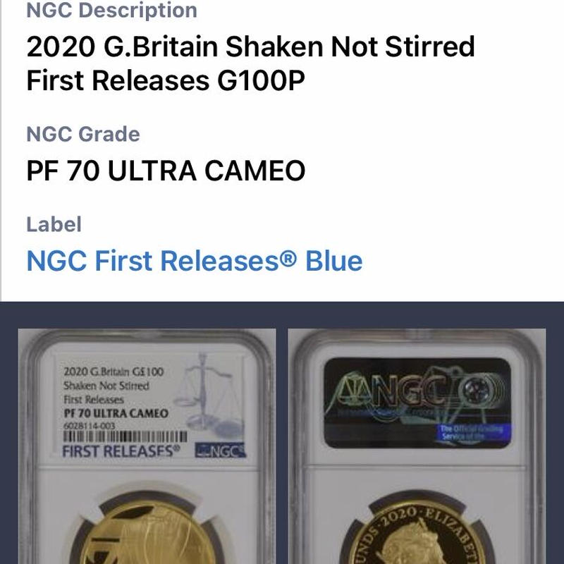 NGC・PF70UC +FR】第3貨1オンス金貨 007 ジェームズ・ボンド 100ポンド NGC・PF70UC +FR】第3貨1オンス金貨 007 ジェームズ・ボンド 100ポンド