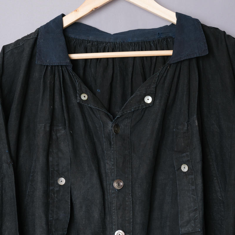 数々の賞を受賞 インディゴリネン ビヨード 1900s フランス Biaude