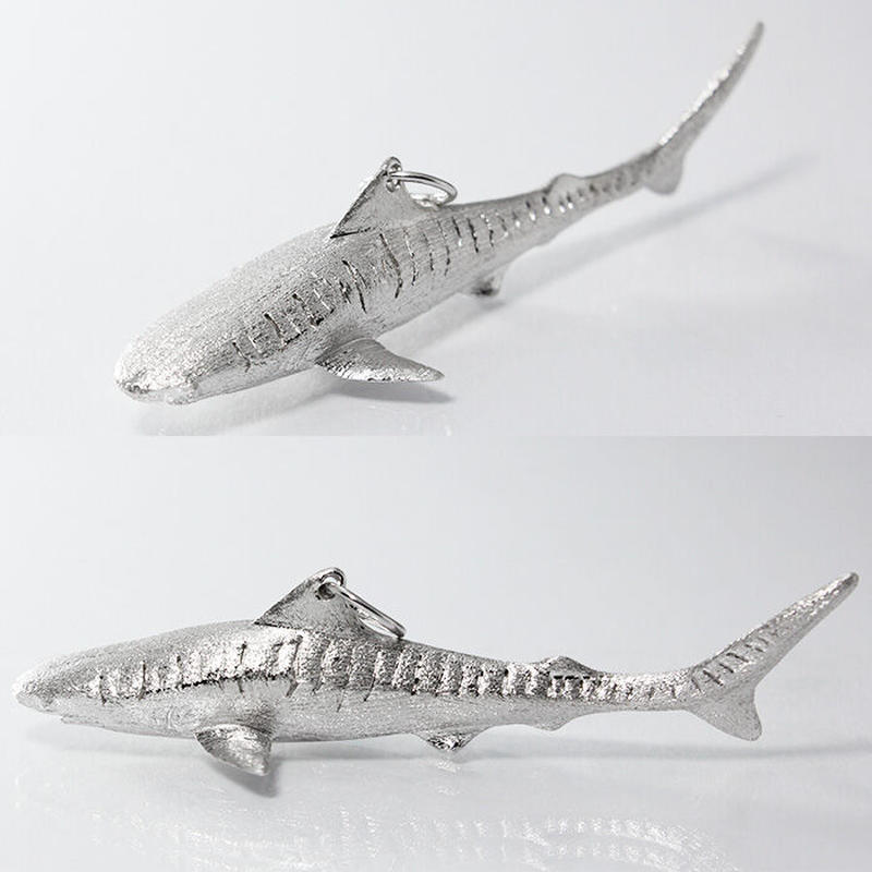 タイガーシャークのシルバーペンダント Nldj0006 海辺のlbストア