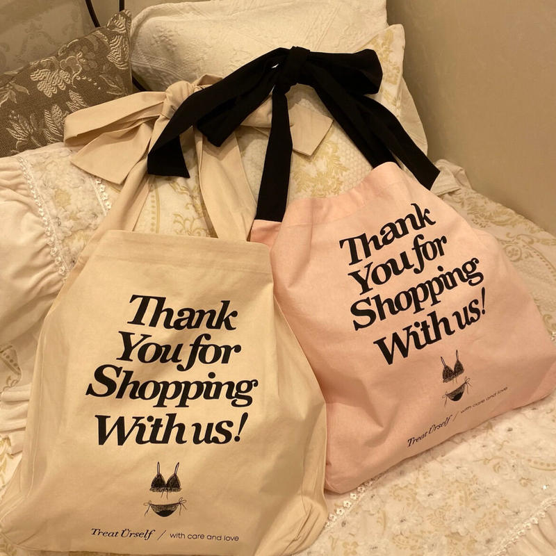 ribbon lingerie tote bag(pink) | Treat ürself ribbon lingerie tote bag(pink) | Treat ürself