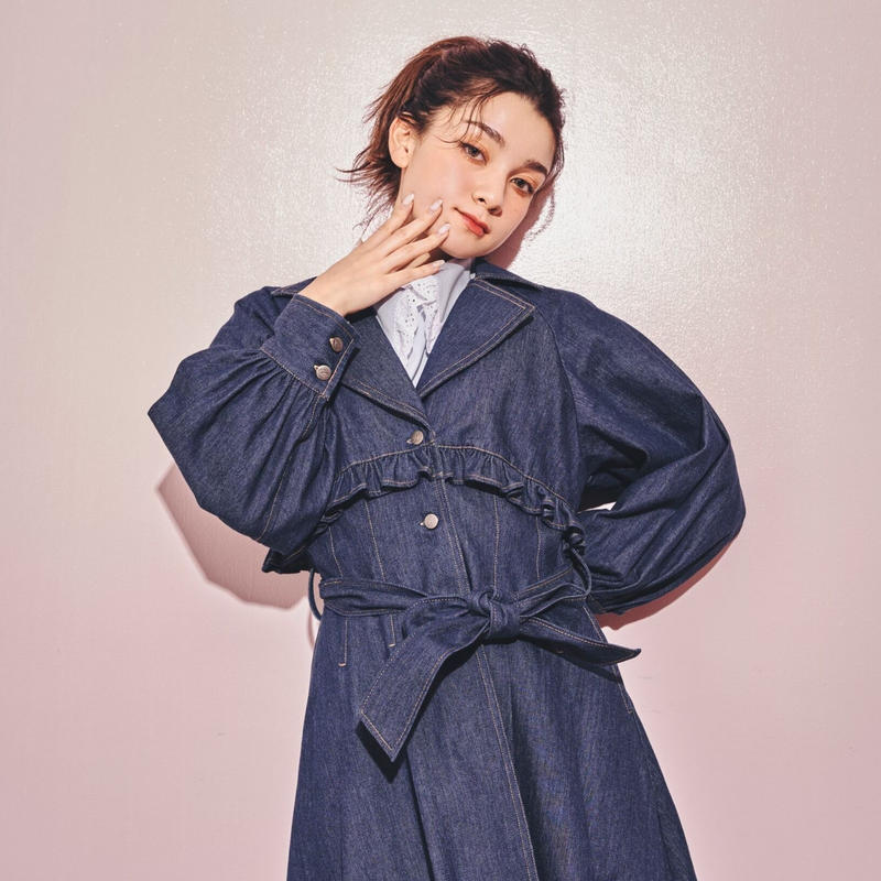 denim UNA trench coat♡トリートユアセルフ うなトレンチ | jarussi