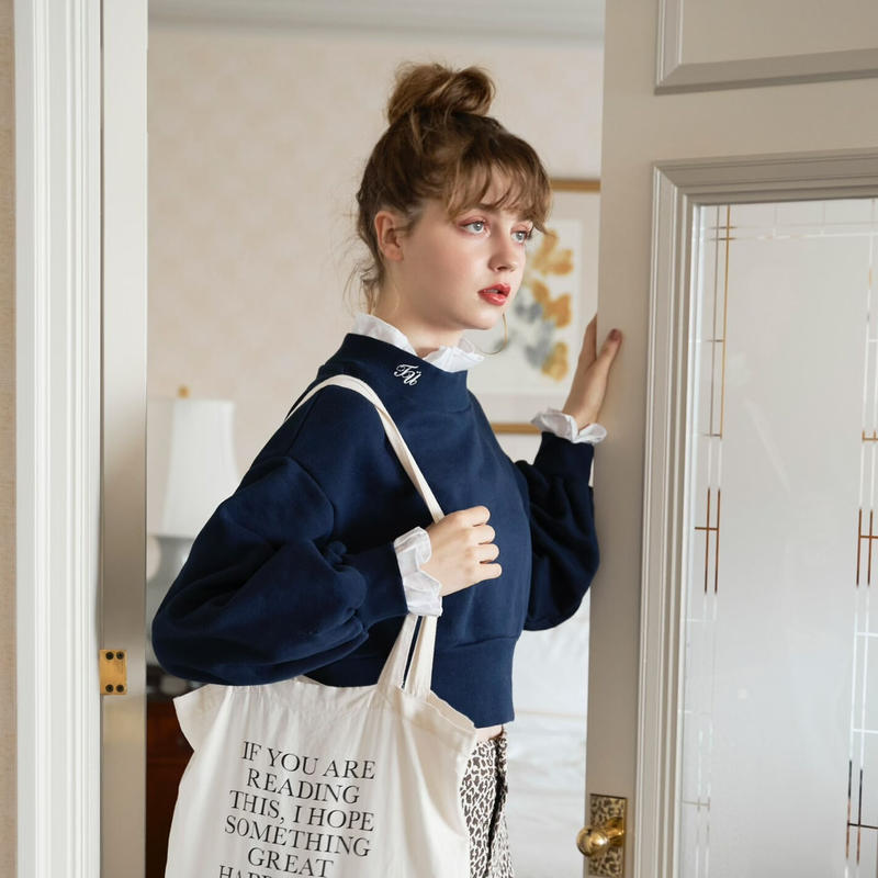 トリートユアセルフTü high neck short sweat (pink)