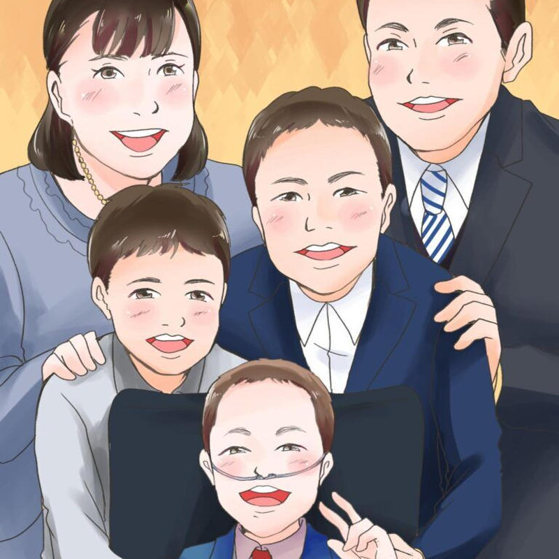 記念イラスト制作 複数の写真から 1枚のイラストを制作致します アンリーシュサポーター