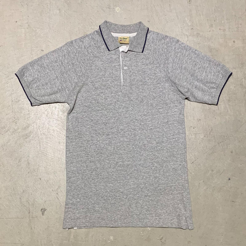 半額SALE☆ 80s LLBean × Champion 88 12 霜降りグレー ポロシャツ