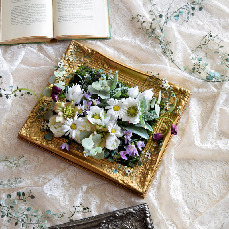 アンティーク調額縁アレンジメント Cocorohana