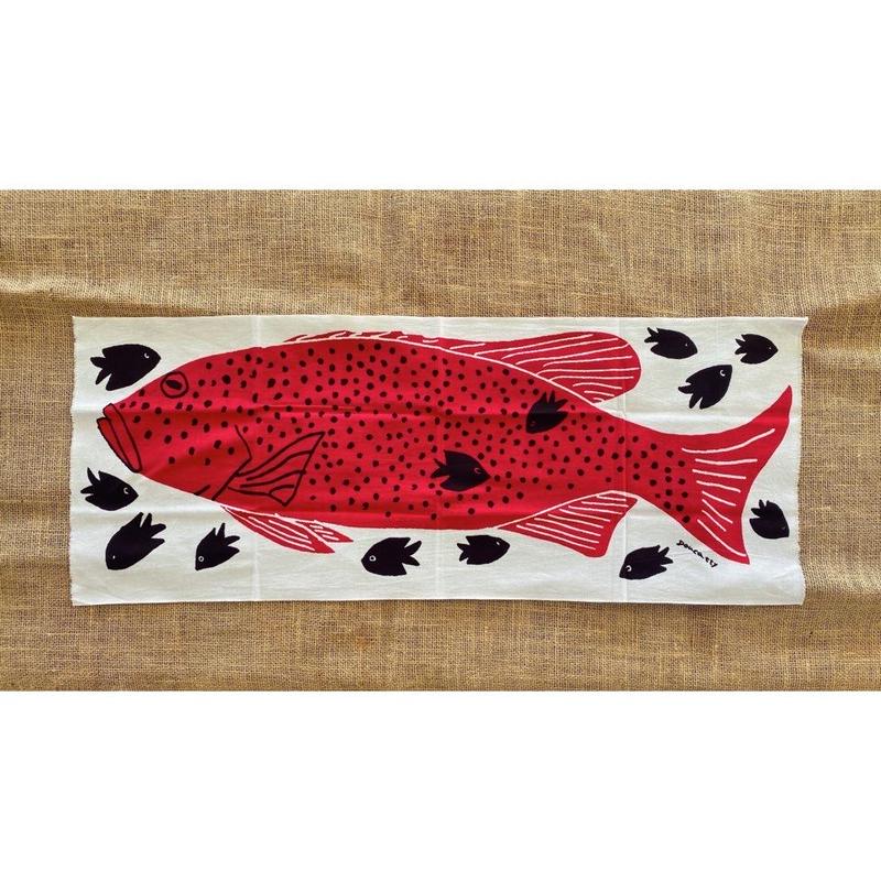 Doucatty 沖縄捺染手ぬぐい アカジンミーバイ おくりもののお店 おつつみ Otutumi