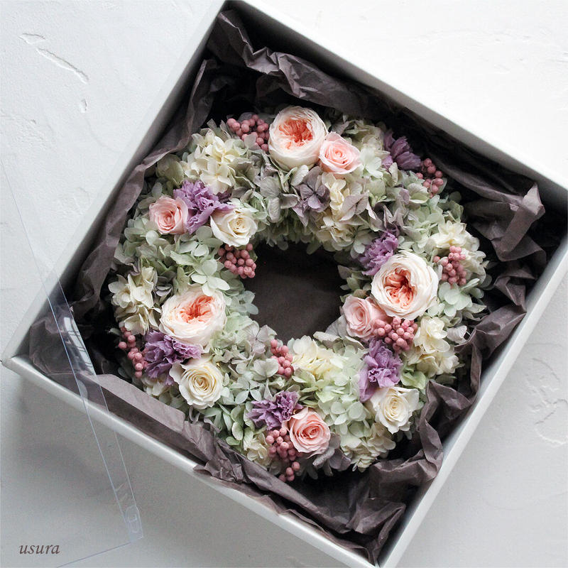 ラフィネ Raffine プリザーブドフラワーリース フラワーギフト ゆすら