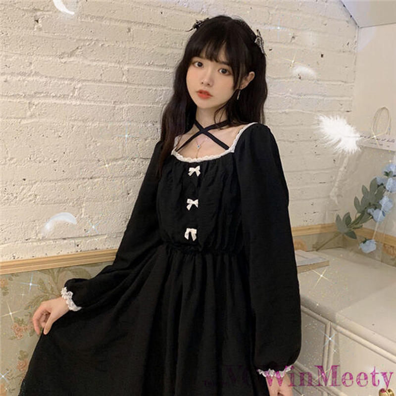 Onepiece 黒いワンピース 609 可愛い服量産型服通販24cmニヨンセンチ