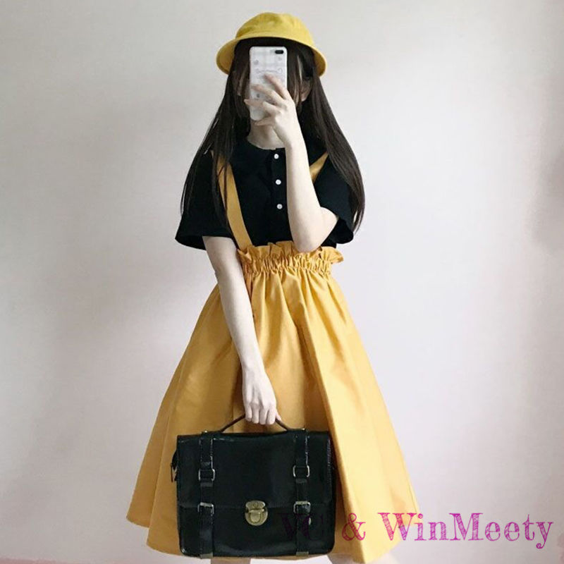 Setup サスペンダーつきシャーリングスカート 036 可愛い服量産型服通販24cmニ