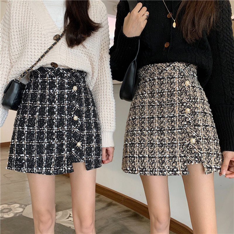 可愛いパールボタンツイードスカート 791 可愛い服量産型服通販24cm
