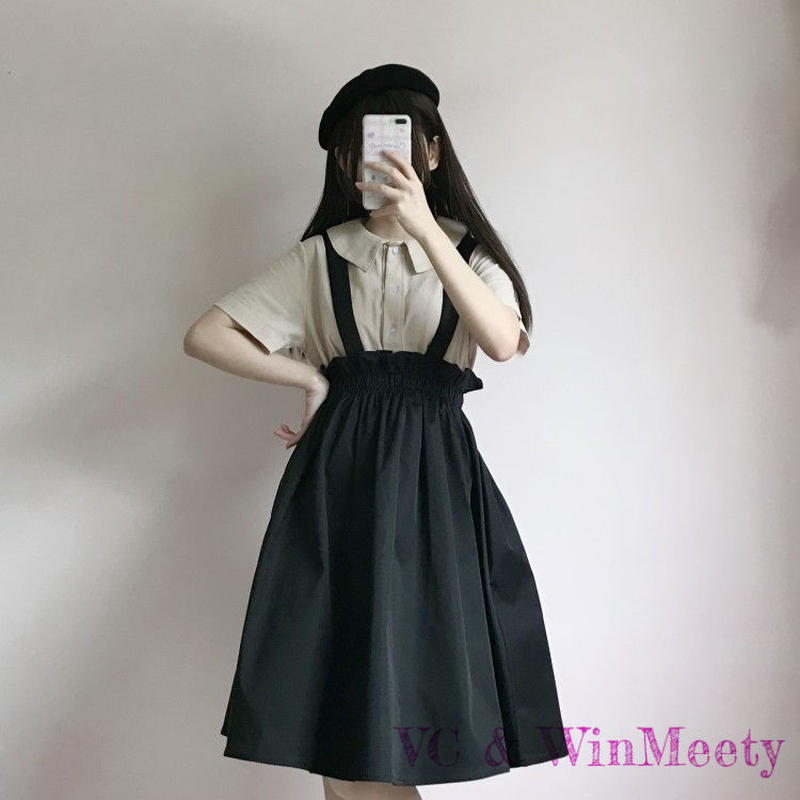 Setup サスペンダーつきシャーリングスカート 036 可愛い服量産型服通販24cmニ Setup サスペンダーつきシャーリングスカート 036 可愛い服量産型服通販24cmニ