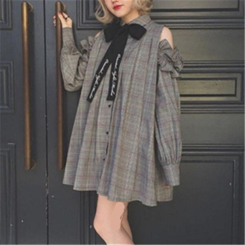 Onepiece オープンショルダーボウタイ付きブラウスワンピース 506 可愛い服量産型