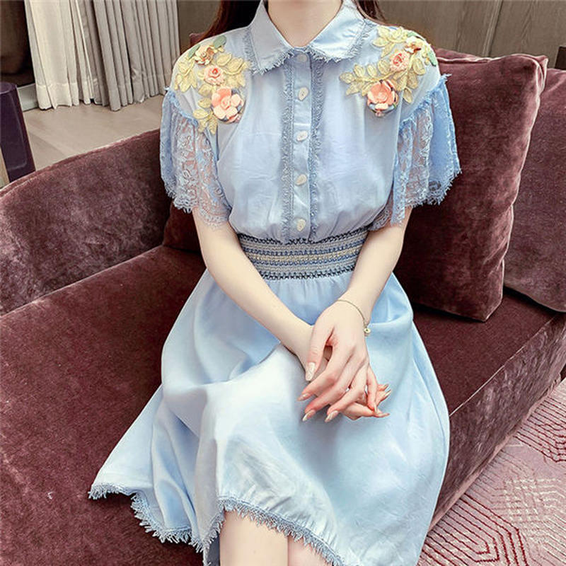 Onepiece 刺繍のワンピース 443 可愛い服量産型服通販24cm