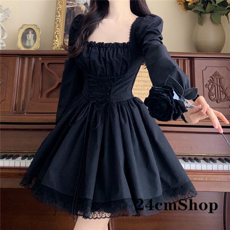 Onepiece ワインレッドゴシックロリータドレス 385 可愛い服量産型服通販24cm Onepiece ワインレッドゴシックロリータドレス 385 可愛い服量産型服通販24cm
