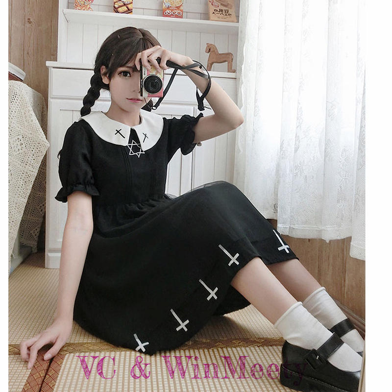 六芒星 十字架ワンピース 171 可愛い服量産型服通販24cm