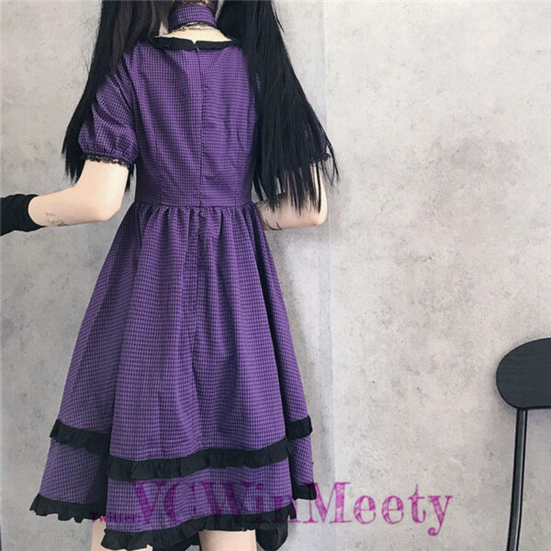 Onepiece チェックのレトロワンピース 499 可愛い服量産型服通販24cmニヨンセンチ Onepiece チェックのレトロワンピース 499 可愛い服量産型服通販24cmニヨンセンチ