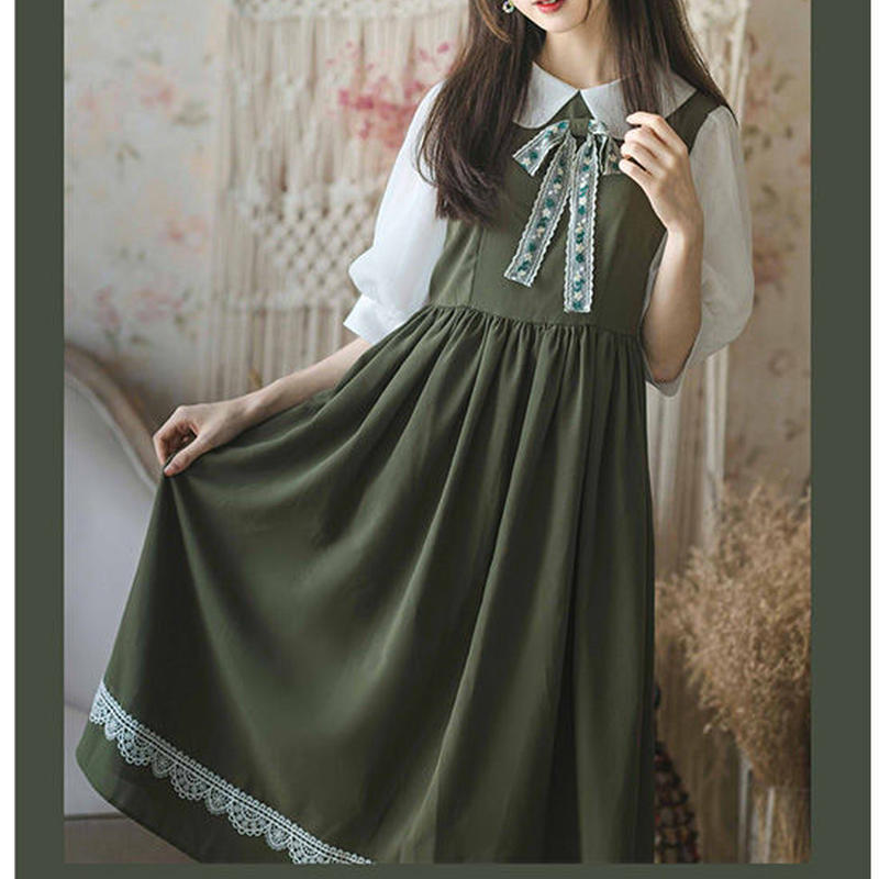 可愛い春服刺繍ワンピース 809 可愛い服量産型服通販24cm