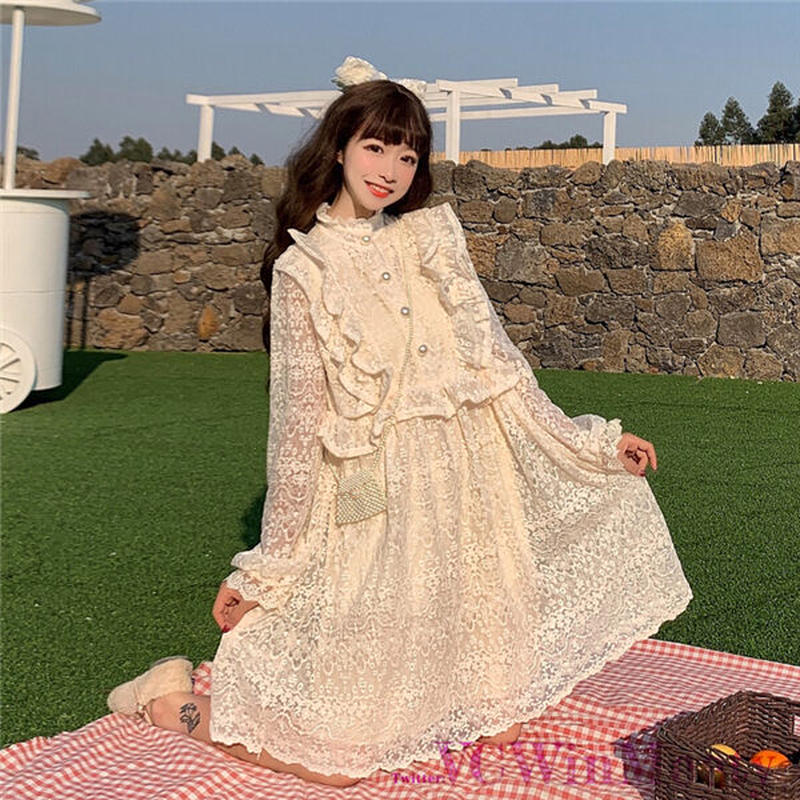 Onepiece レースのワンピース 533 可愛い服量産型服通販24cm