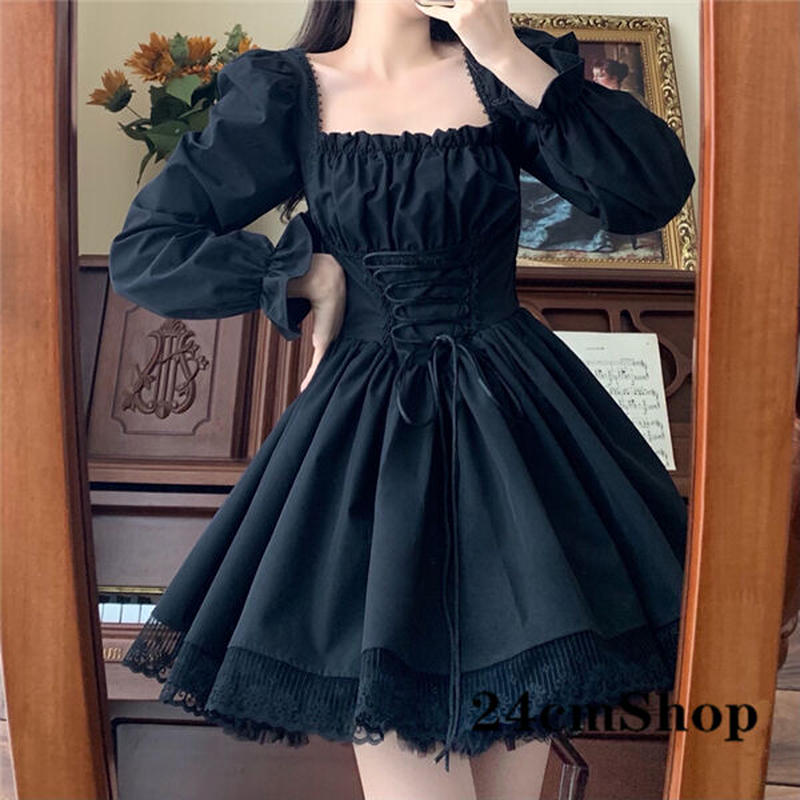 Onepiece ワインレッドゴシックロリータドレス 385 可愛い服量産型服通販24cm Onepiece ワインレッドゴシックロリータドレス 385 可愛い服量産型服通販24cm