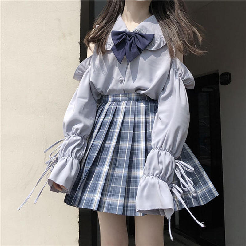 24cmshop 制服風肩だしパフスリーブ春トップス3点セット 393 可愛い服量産型服通 24cmshop 制服風肩だしパフスリーブ春トップス3点セット 393 可愛い服量産型服通