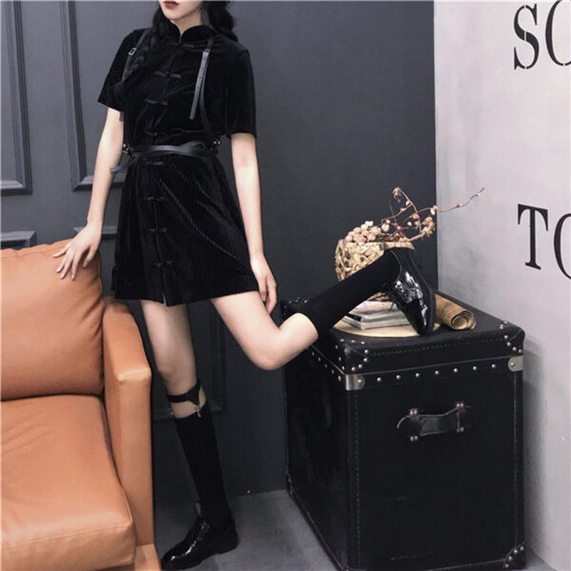 チャイナ シャツ風ショート丈ワンピース 447 可愛い服量産型服通販24cmニヨンセンチ チャイナ シャツ風ショート丈ワンピース 447 可愛い服量産型服通販24cmニヨンセンチ