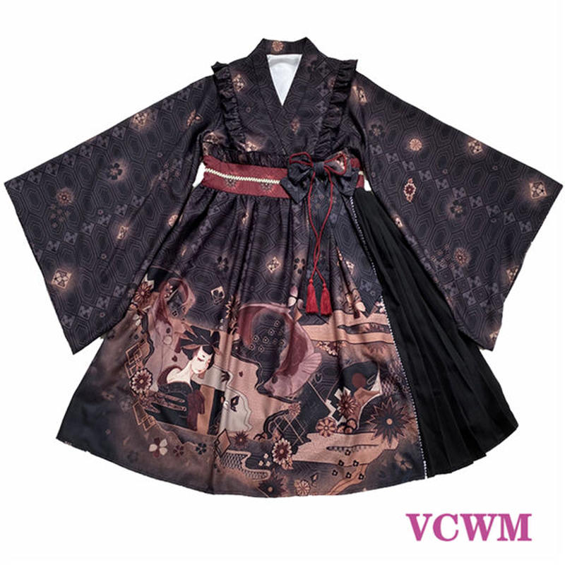 チマチョゴリ風 和柄ワンピース 986 可愛い服量産型服通販24cm