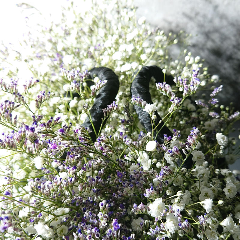 花ギフト 花 セット 切り花 プレゼント 贈り物 かすみ草のかごバッグ アレンジメント