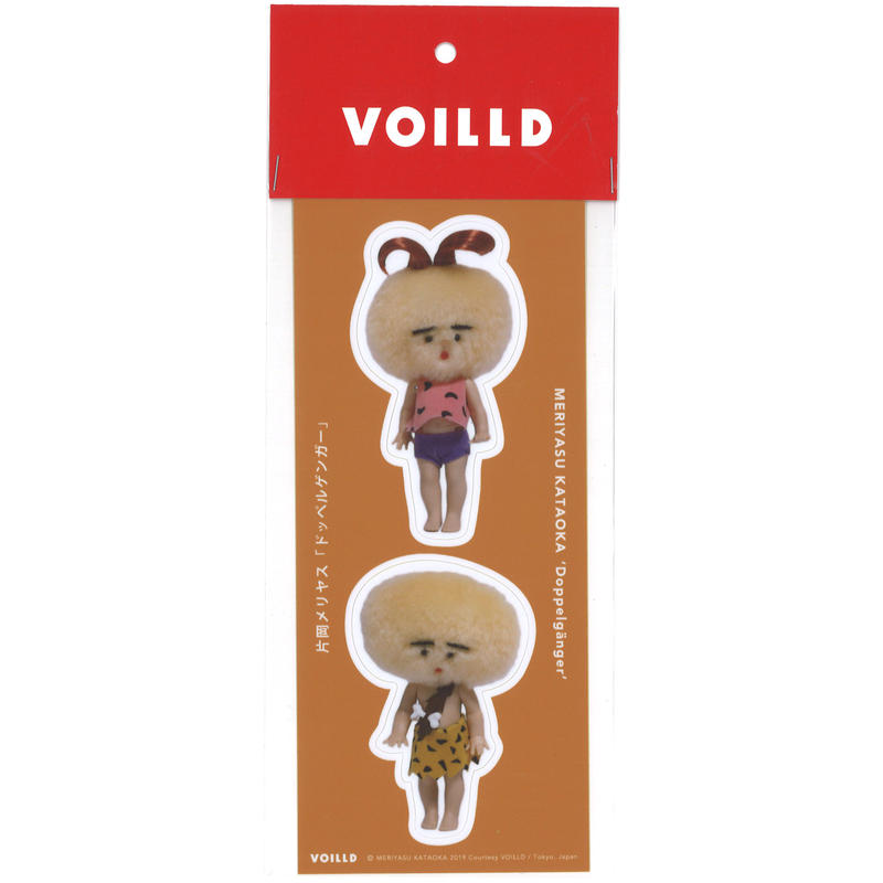 片岡メリヤス 石器時代の少年 少女ステッカーセット Voilld Shop 片岡メリヤス 石器時代の少年 少女ステッカーセット Voilld Shop