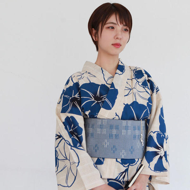 Kaguwa 浴衣 お仕立てあがりー朝顔 青 Wagu Select