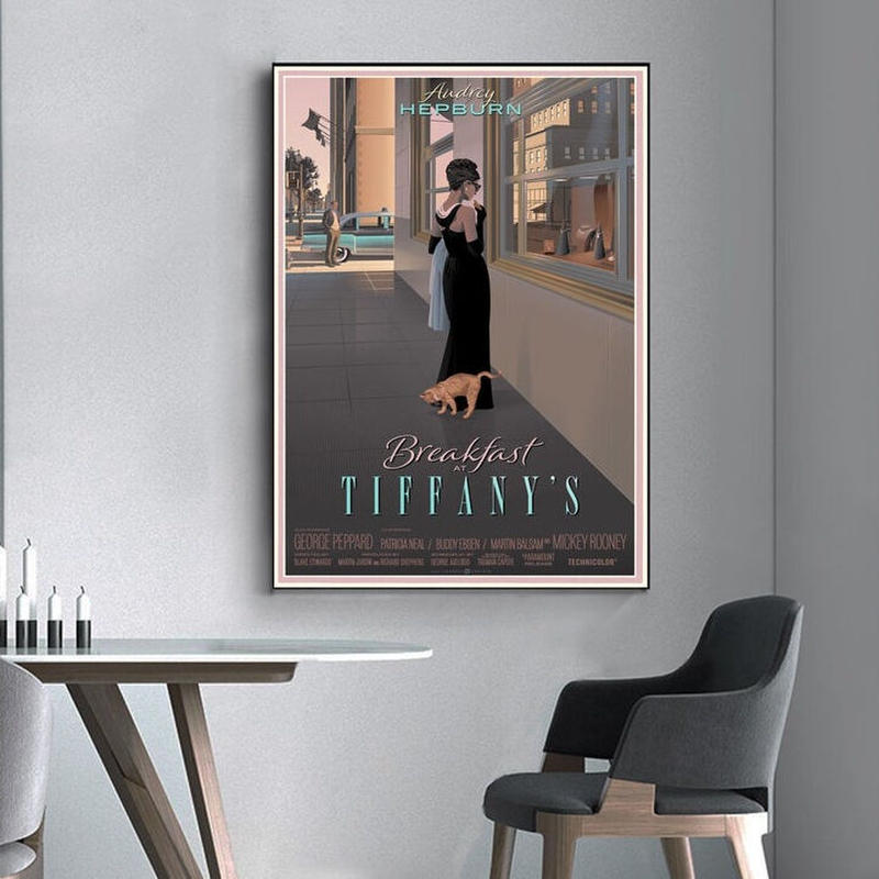 最新最全の ウォールアート ティファニーで朝食を オードリーヘップバーン ポスター インテリア雑貨 Lamontana Co Uk