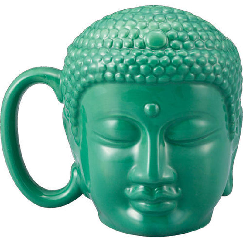 マグカップ 大仏 かっこいい おもしろ食器 陶器 雑貨グッズ グリーン マグ Mug 忘却のサ