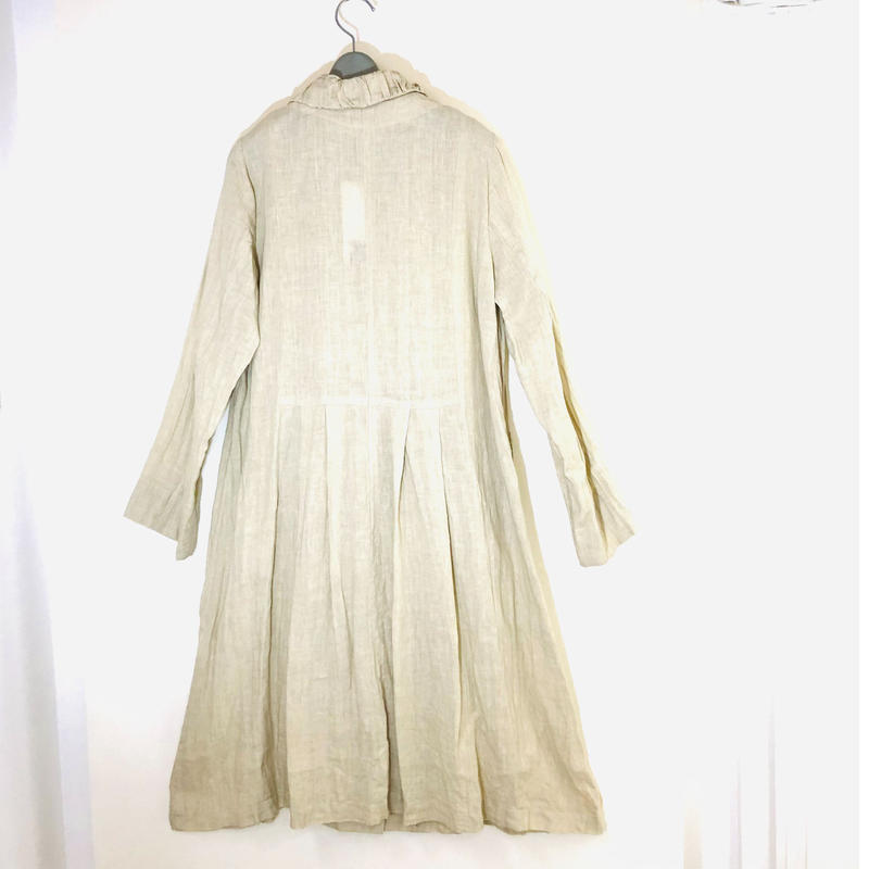 麻しわ加工チュニックワンピース interlineaire Want S 麻しわ加工チュニックワンピース interlineaire Want S
