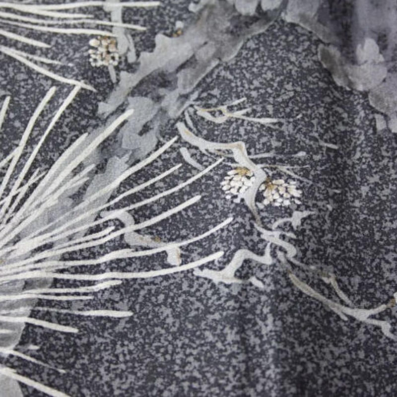 日本最級 (訪問着) たたき染め 大きな松の木 かのこガード 着物