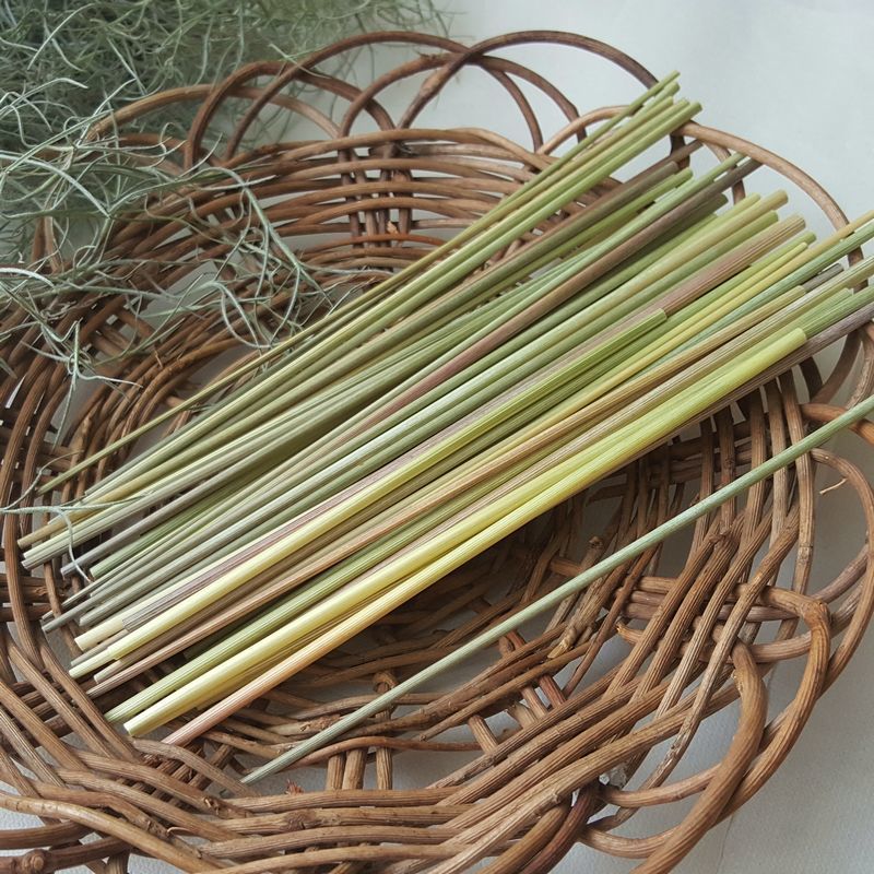 ライ麦の藁 ヒンメリ用 Sサイズ 約50本 自家自然栽培年産 わたいとや