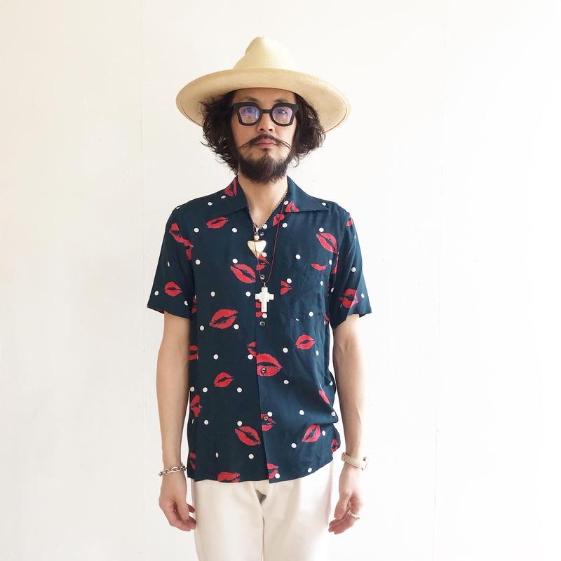 トップス WACKO MARIA - aloha blossom KISS NAVY 40の通販 by