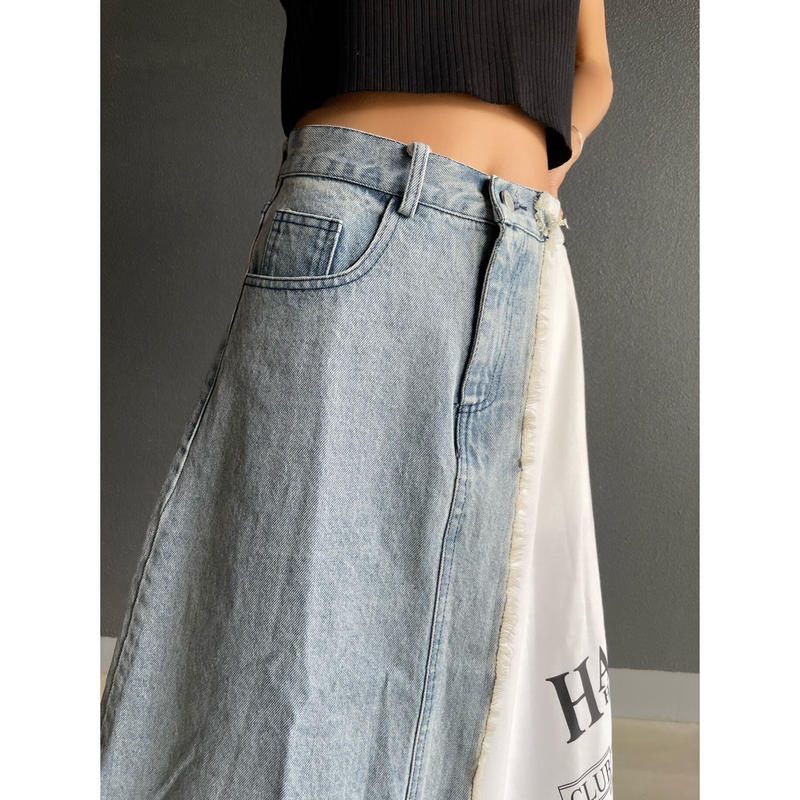 デニムリメイクフレアスカート Welina